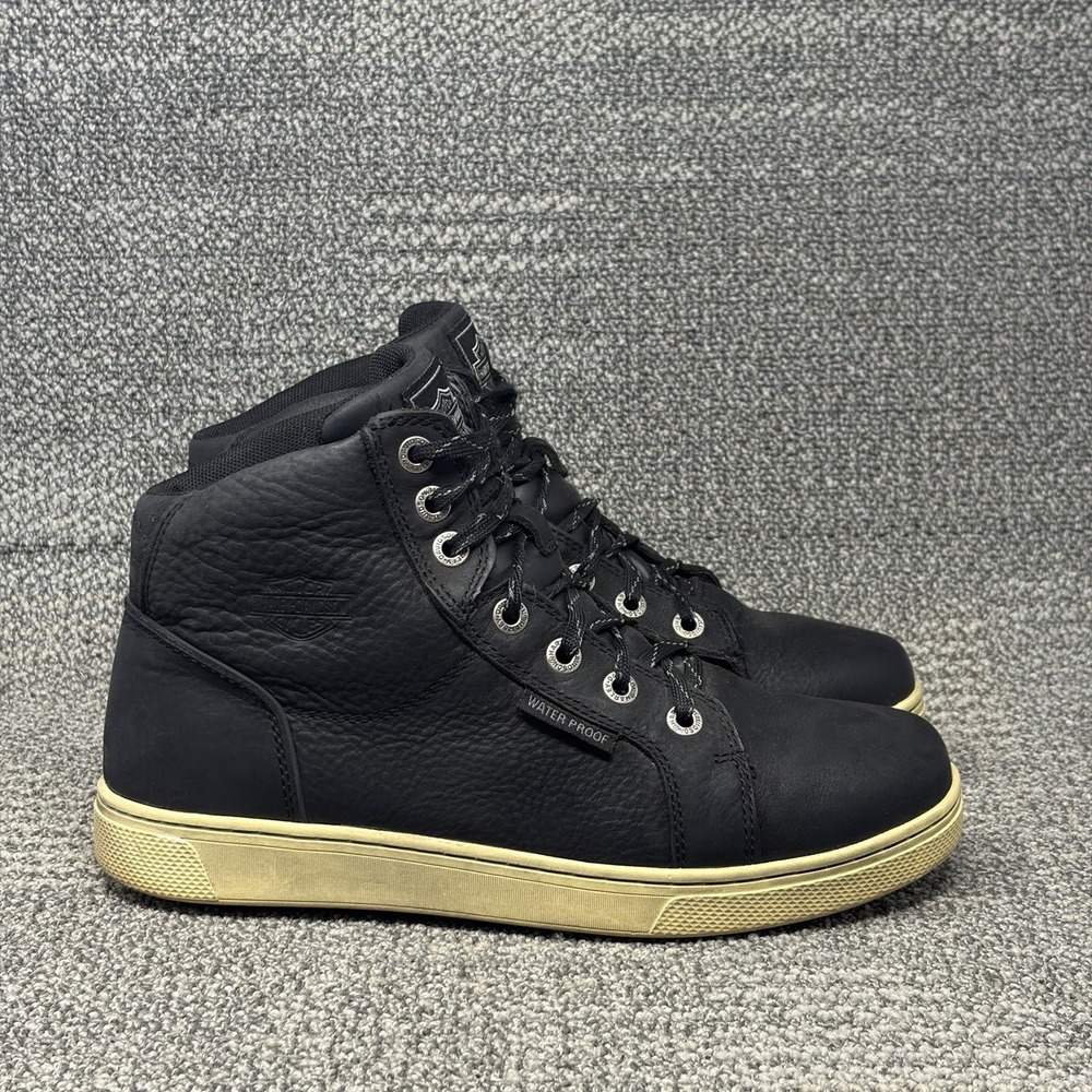 Harley-Davidson Midland D96165 Men's 7M Black Waterproof Motorcycle Riding Shoes